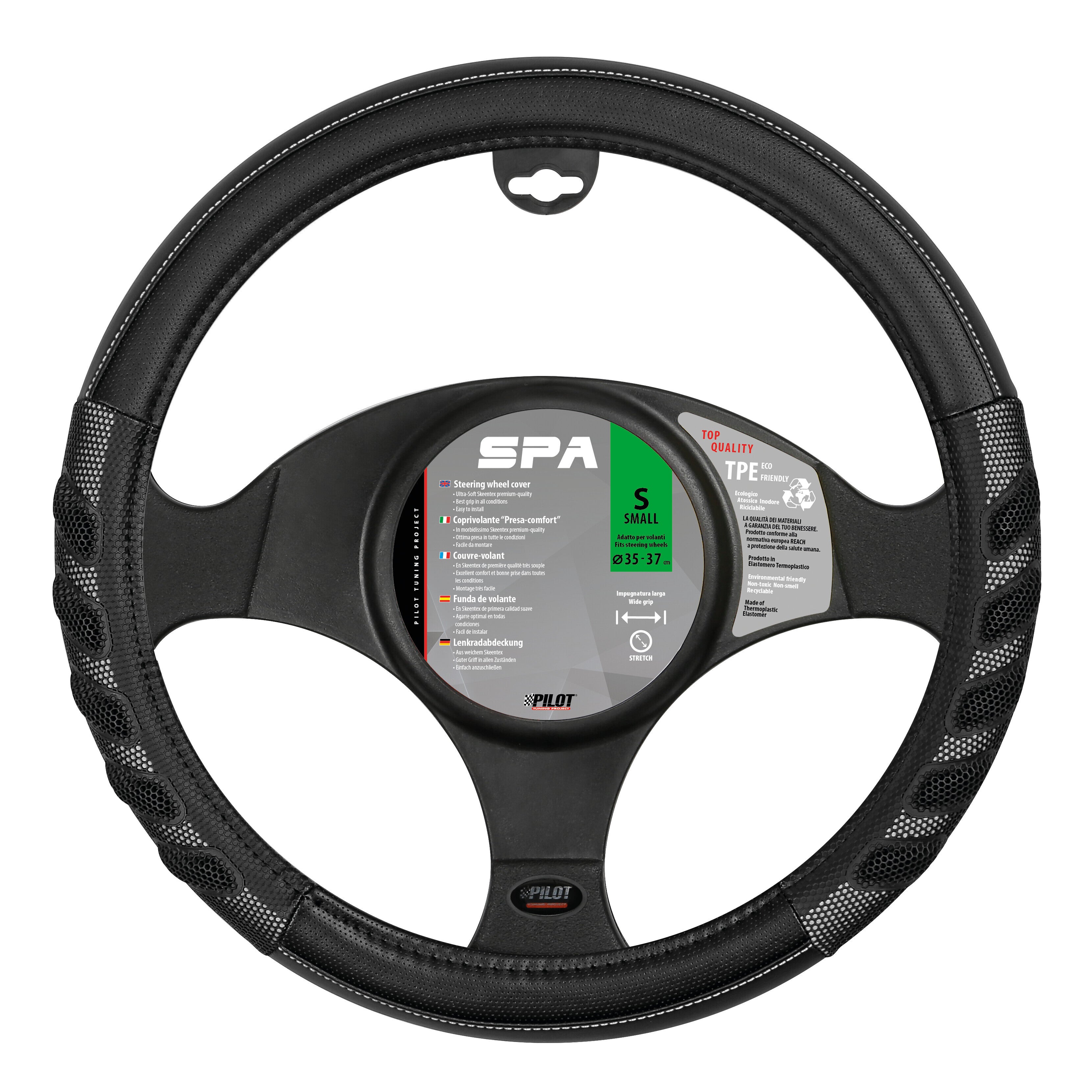 Spa, coprivolante in Skeentex - S - Ø 35/37 cm - Grigio