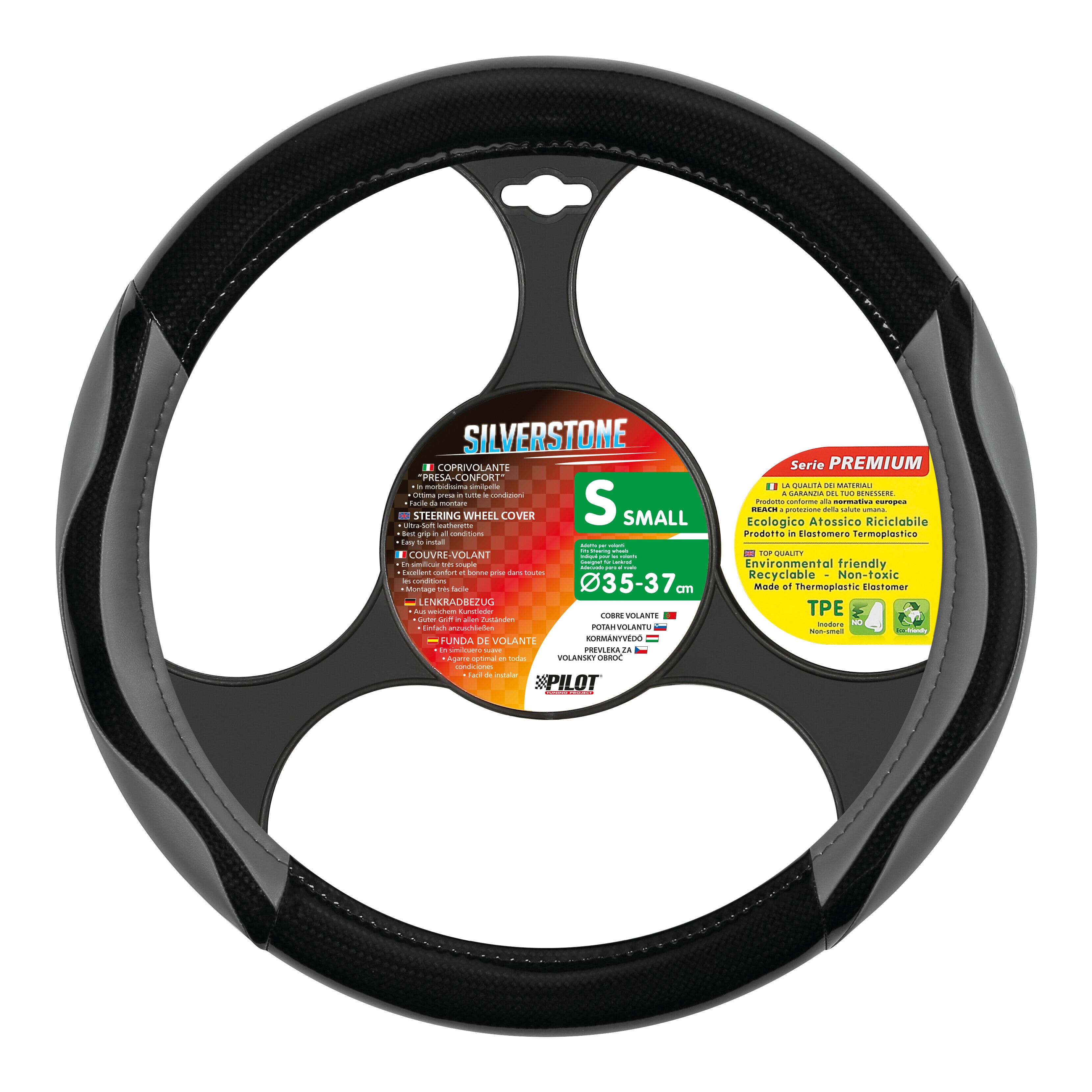 Silverstone, coprivolante in Skeentex - S - Ø 35/37 cm - Grigio