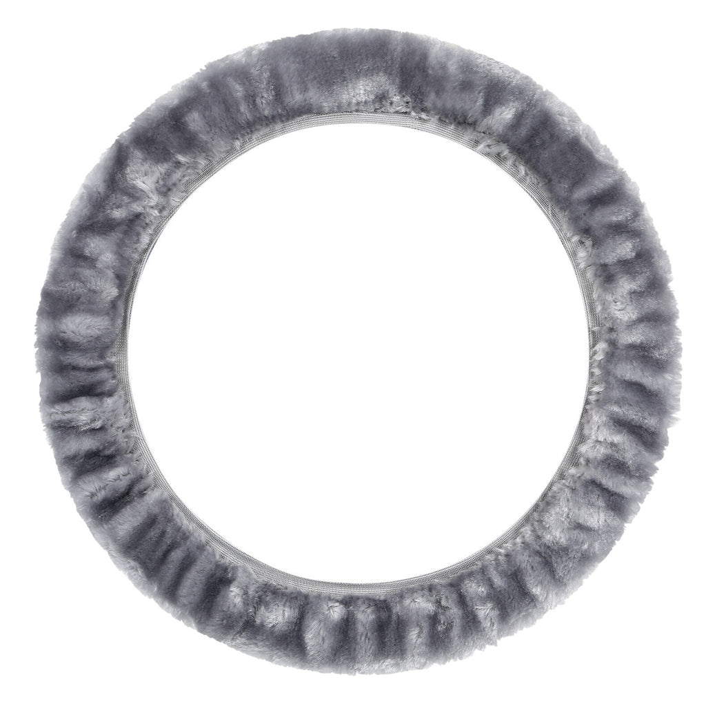 Fancy Plush, coprivolante elasticizzato in pelliccia sintetica - Ø 36-42 cm - Grigio