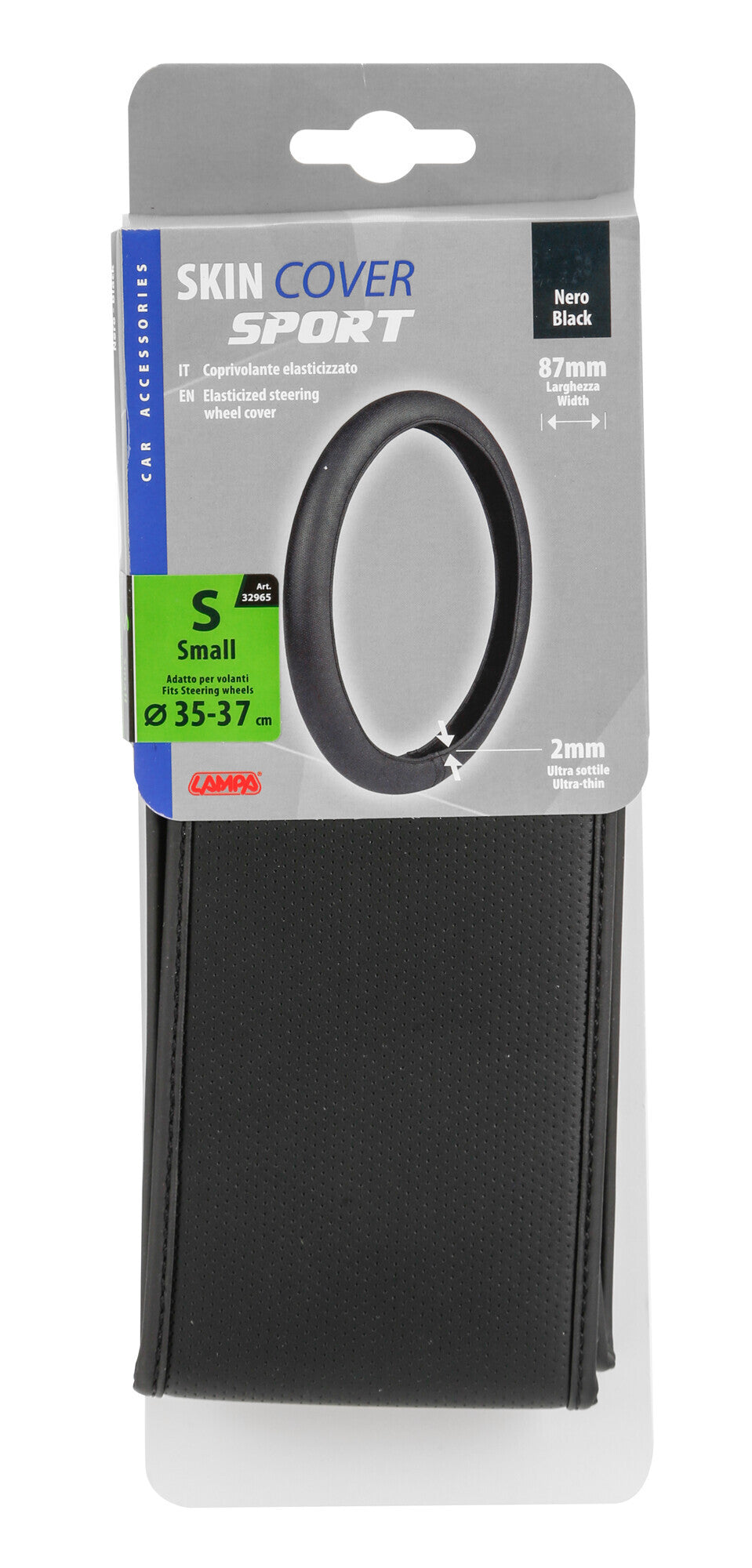 Skin-Cover, coprivolante elasticizzato in Skeentex - Nero - S - Ø 35/37 cm