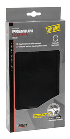 Premium, coprivolante in pelle - L - Ø 37/39 cm - Nero