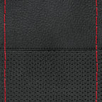 Sport, coprivolante in pelle - L - Ø 37/39 cm - Nero/Rosso