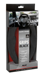 Grips, coprivolante sportivo in microfibra, universale - Nero