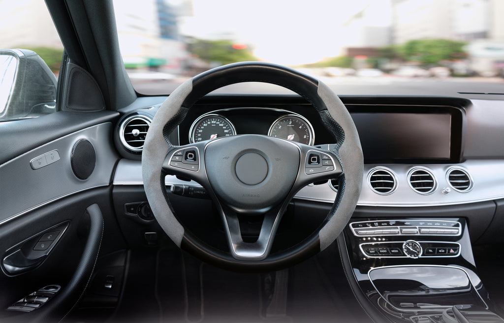 Grips, coprivolante sportivo in microfibra, universale - Grigio