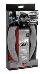 Grips, coprivolante sportivo in microfibra, universale - Grigio