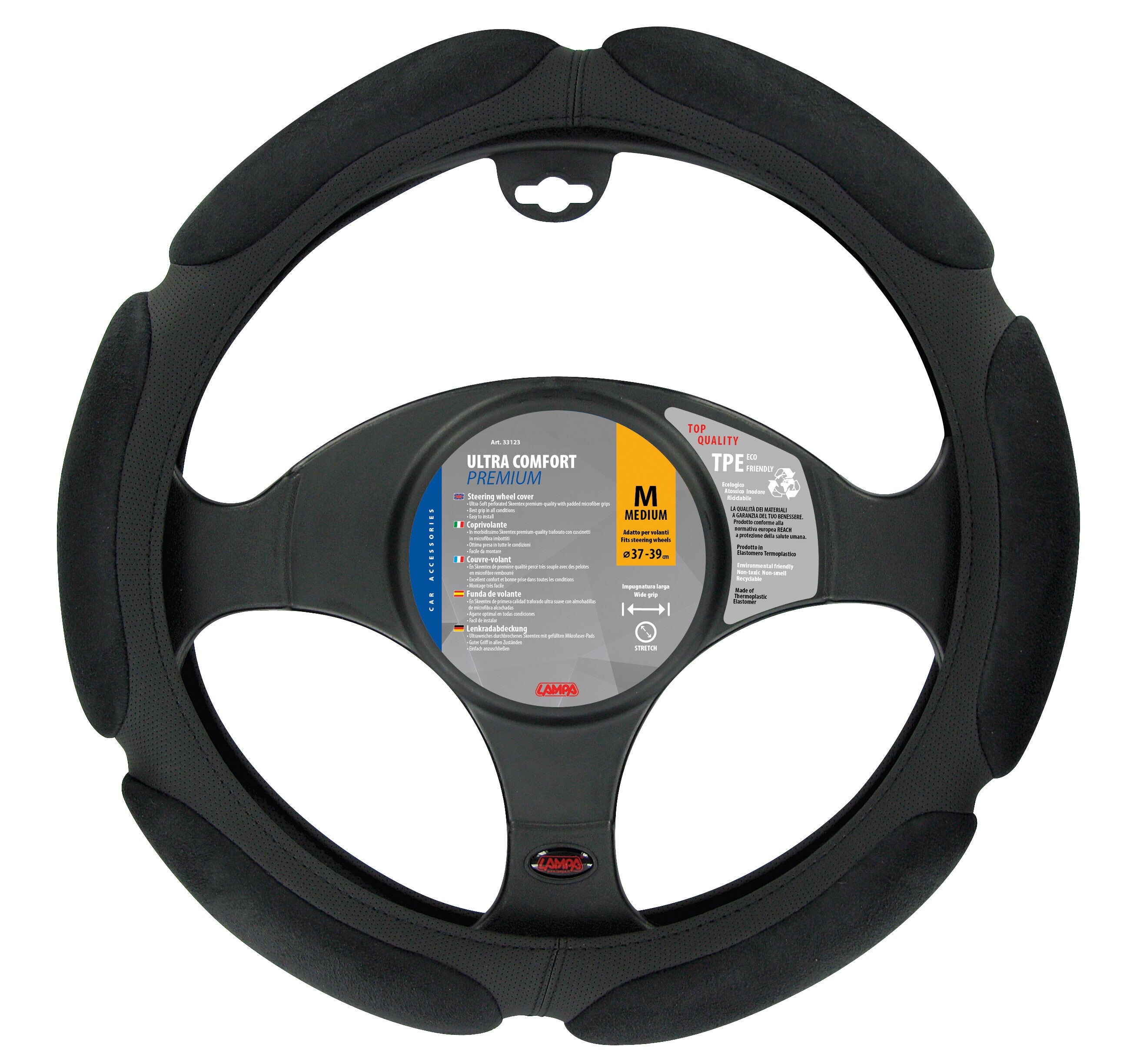 Ultra-Comfort, coprivolante in microfibra - M - Ø 37/39 cm