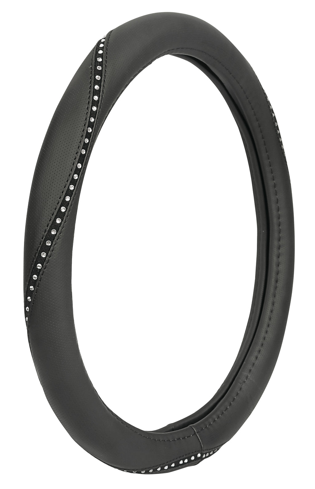 Merilyn, coprivolante in Skeentex con cristalli - S - Ø 35/37 cm - Clear
