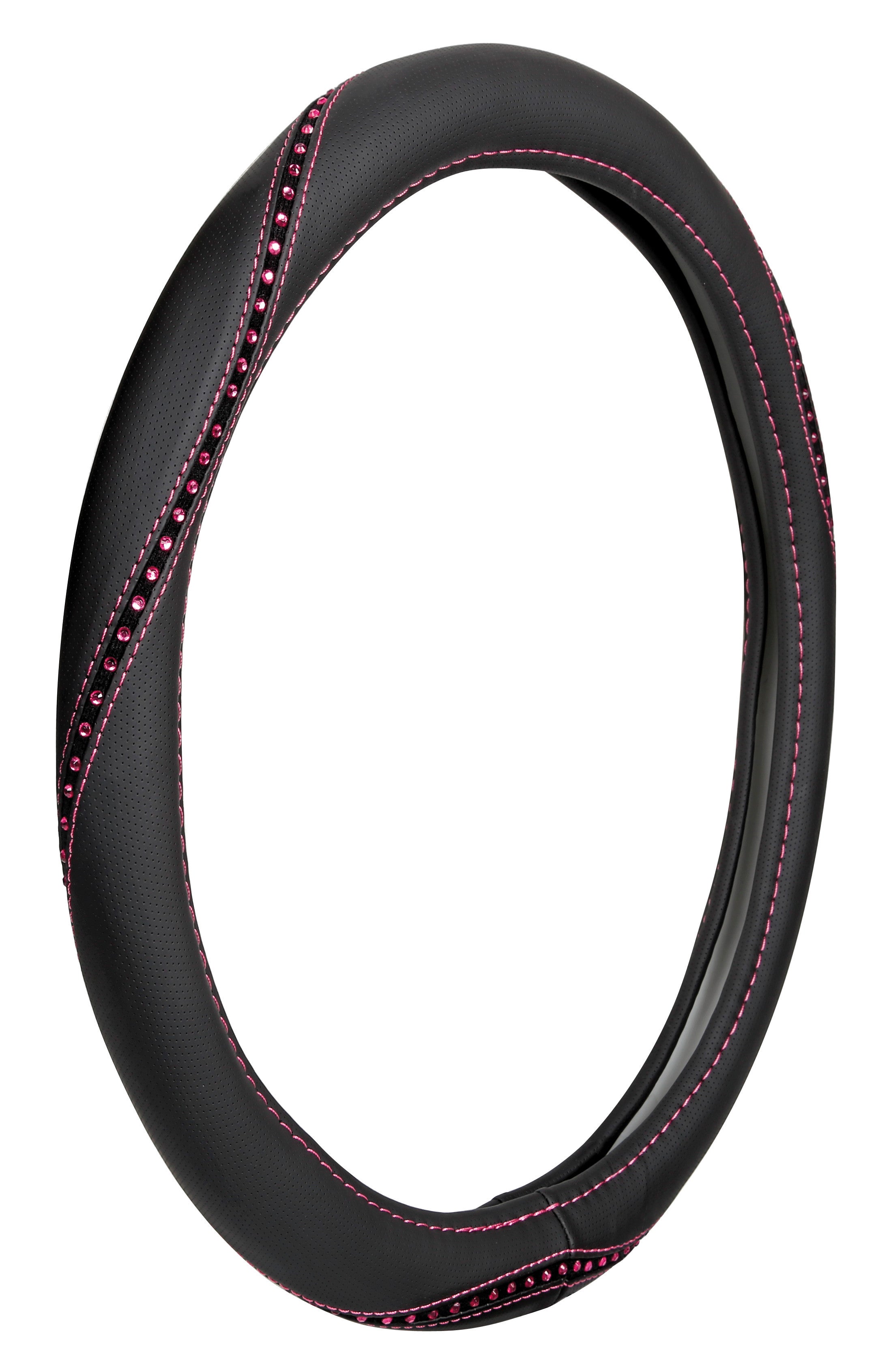 Merilyn, coprivolante in Skeentex con cristalli - S - Ø 35/37 cm - Rosa