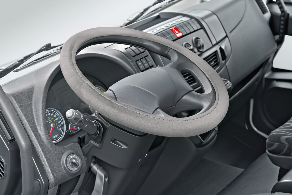Protector 2 in 1, coprivolante elasticizzato in poliestere - Grigio