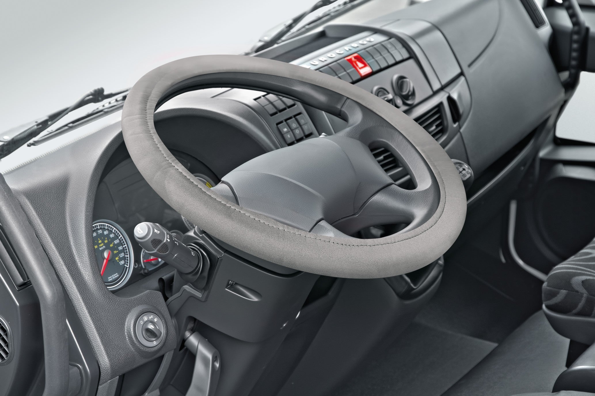 Protector 2 in 1, coprivolante elasticizzato in poliestere - Grigio