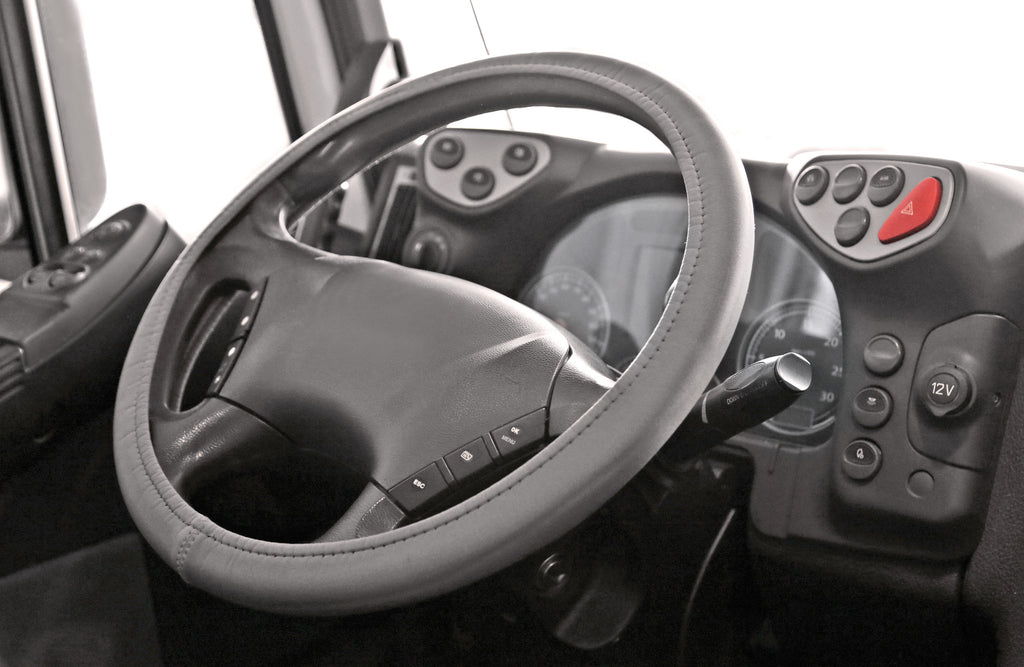 Protector 2 in 1, coprivolante elasticizzato in poliestere - Grigio