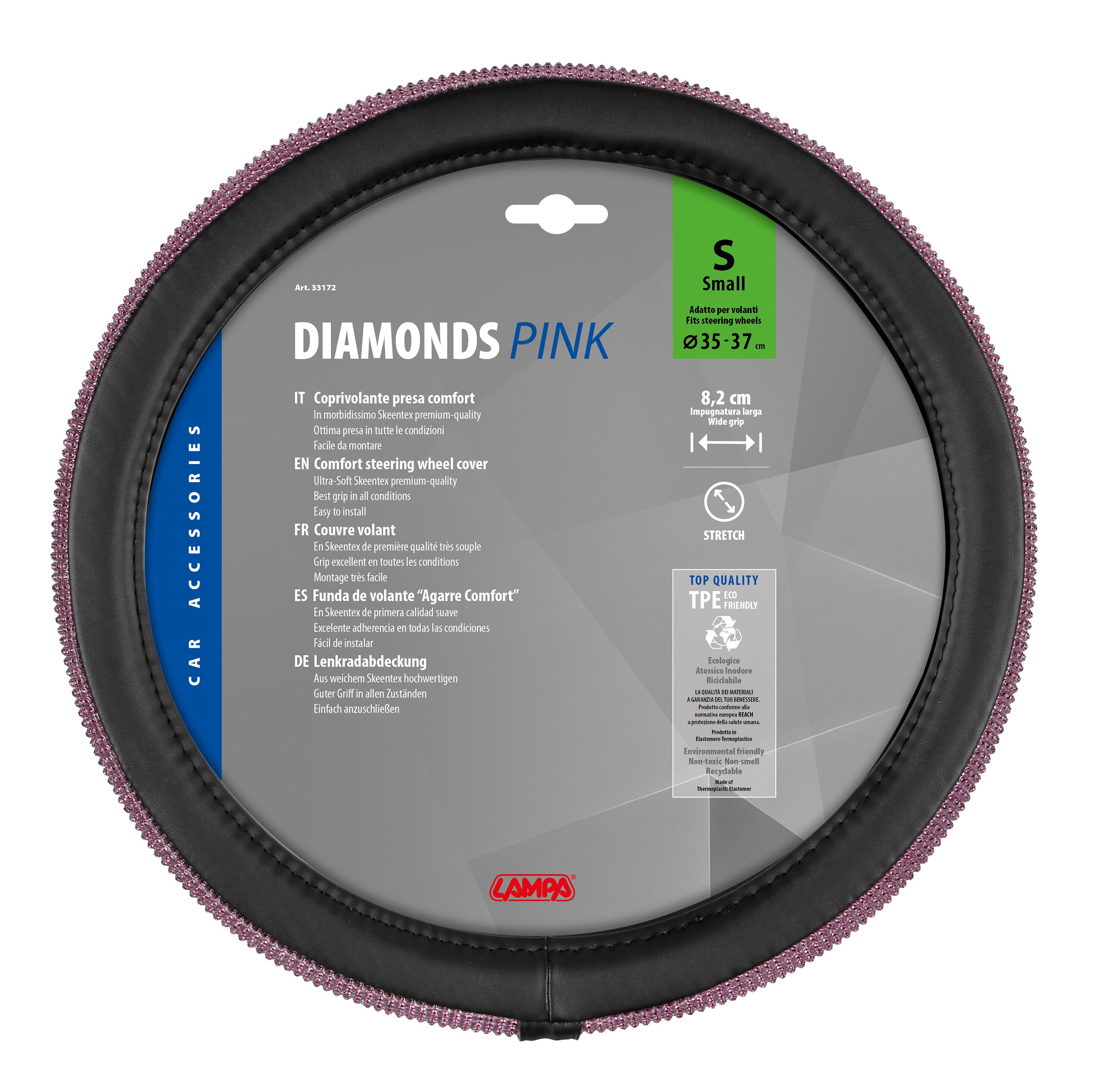 Diamonds Pink, coprivolante in Skeentex - S - Ø 35/37 cm
