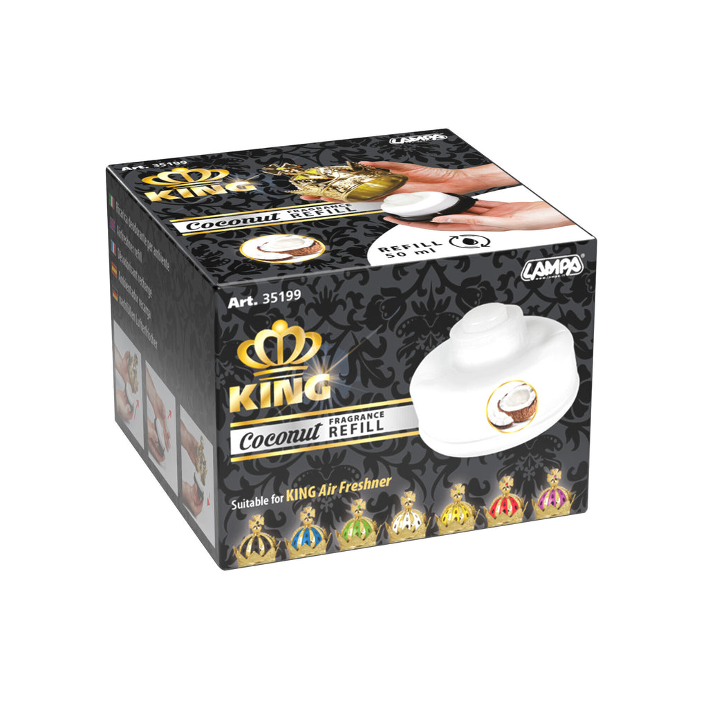 King, deodorante per abitacolo, ricarica 50 ml - Cocco