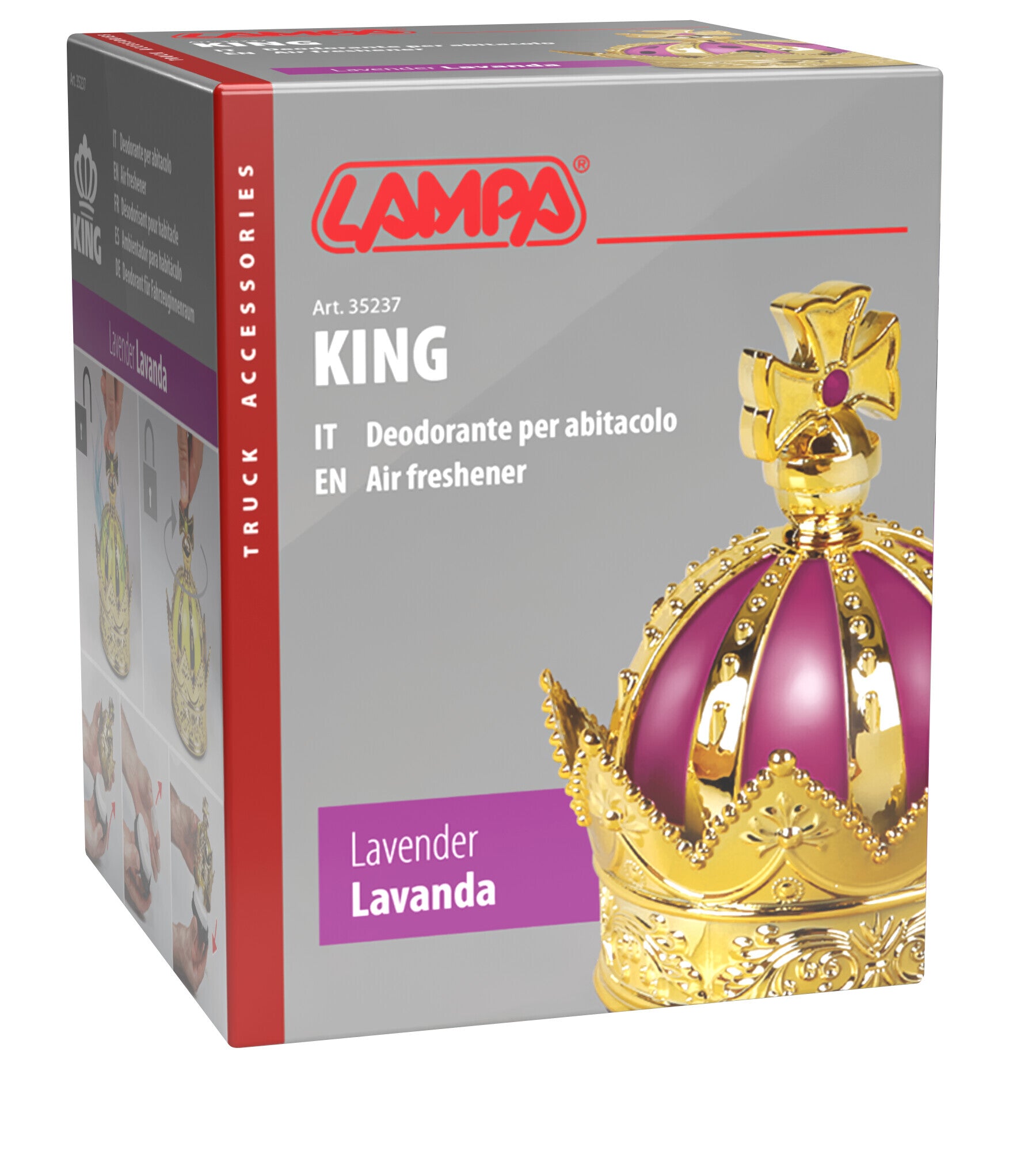 King, deodorante per abitacolo, 50 ml - Lavanda