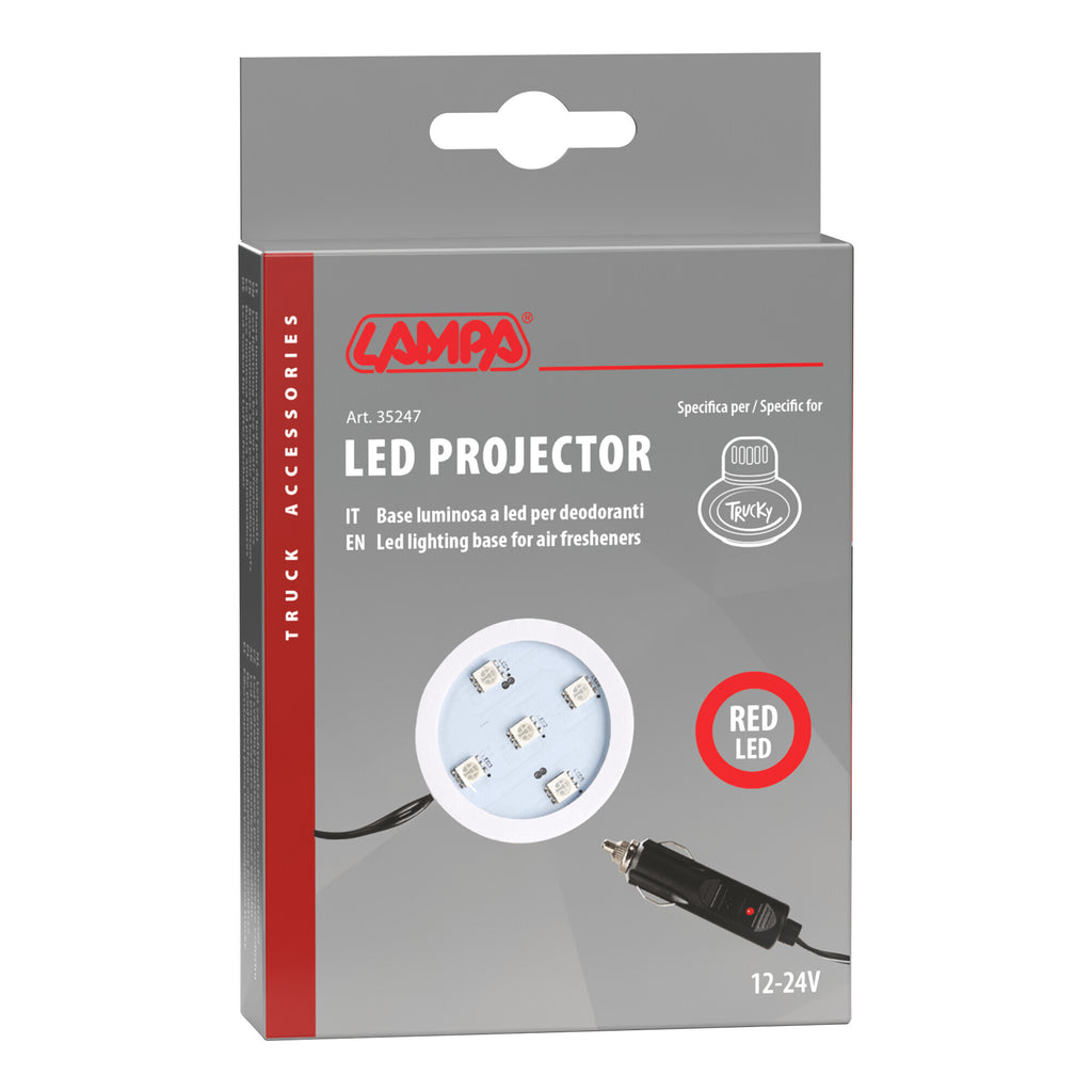 Trucky Led, base luminosa a led, 12/24V - 1 colore (Rosso)