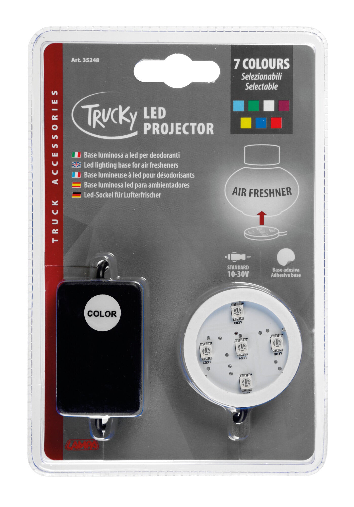 Trucky Led, base luminosa a led, 12/24V - 7 colori