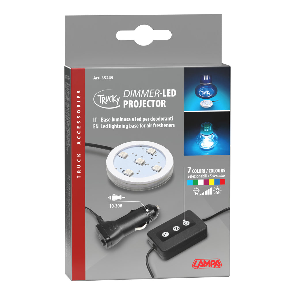 Trucky Led, base luminosa a led, 12/24V - 7 colori con dimmer