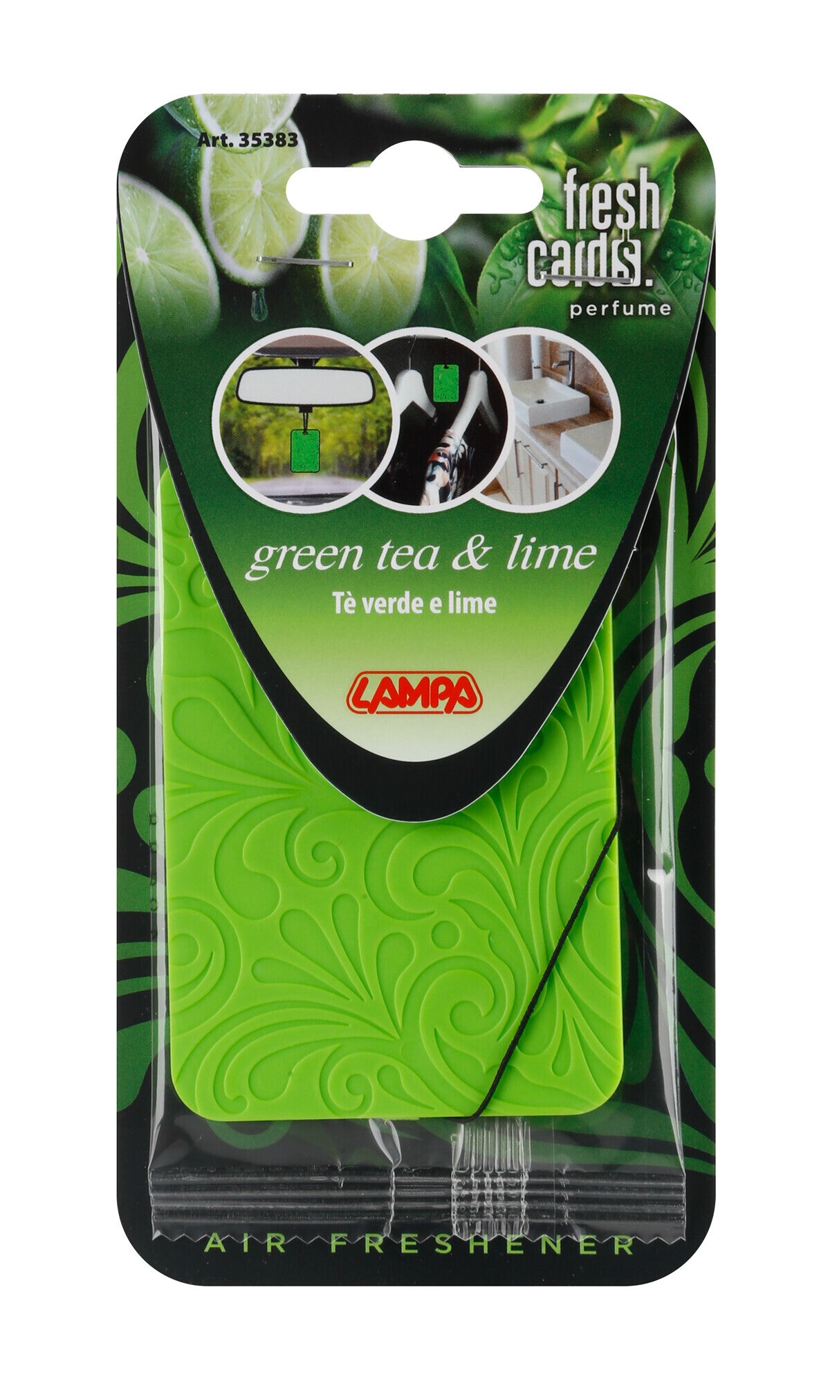 Fresh Cards, deodorante per ambiente - Green Tea & Lime