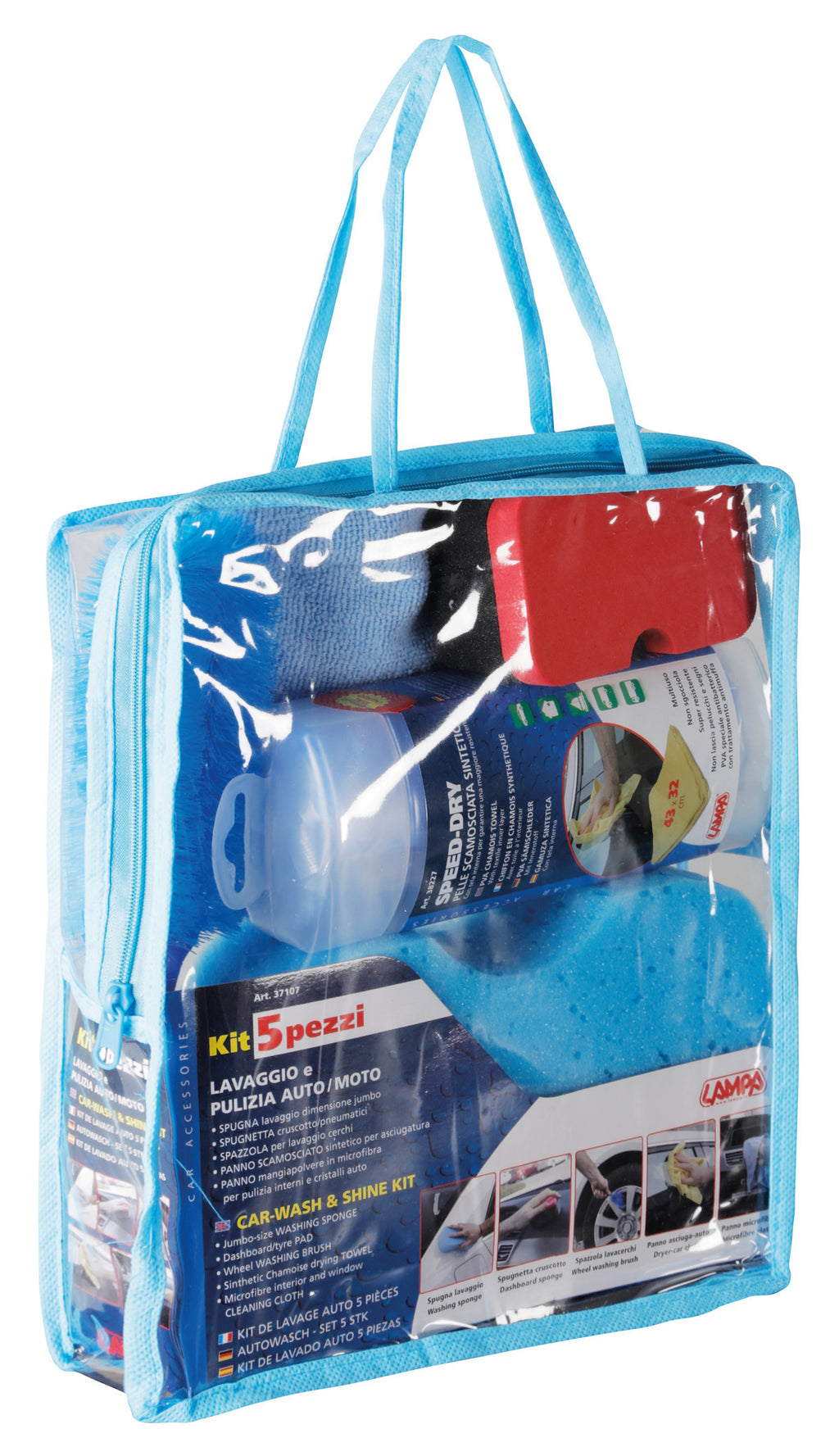 Kit 5 pezzi lavaggio e pulizia