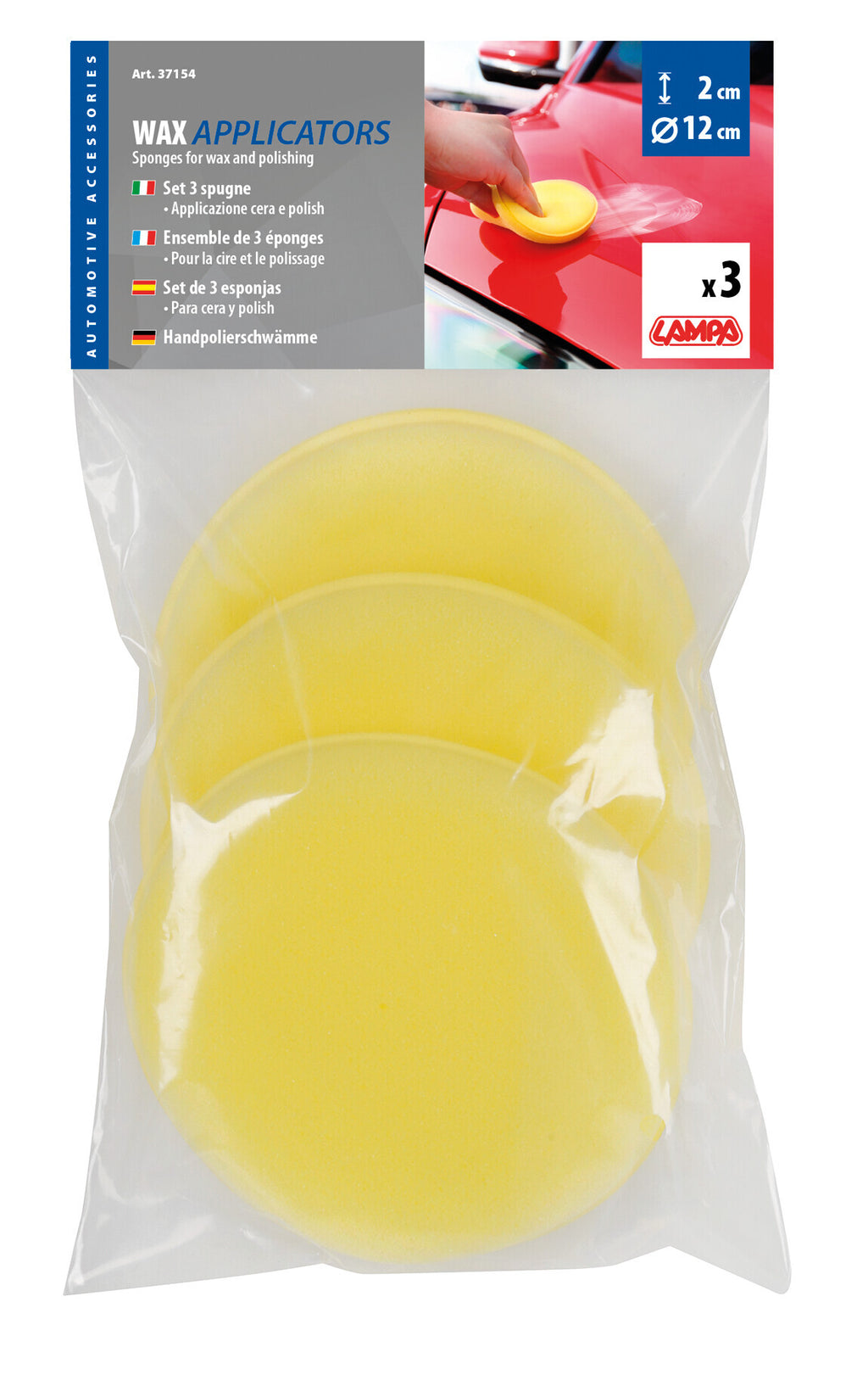 Spugne per cera, set 3 pz
