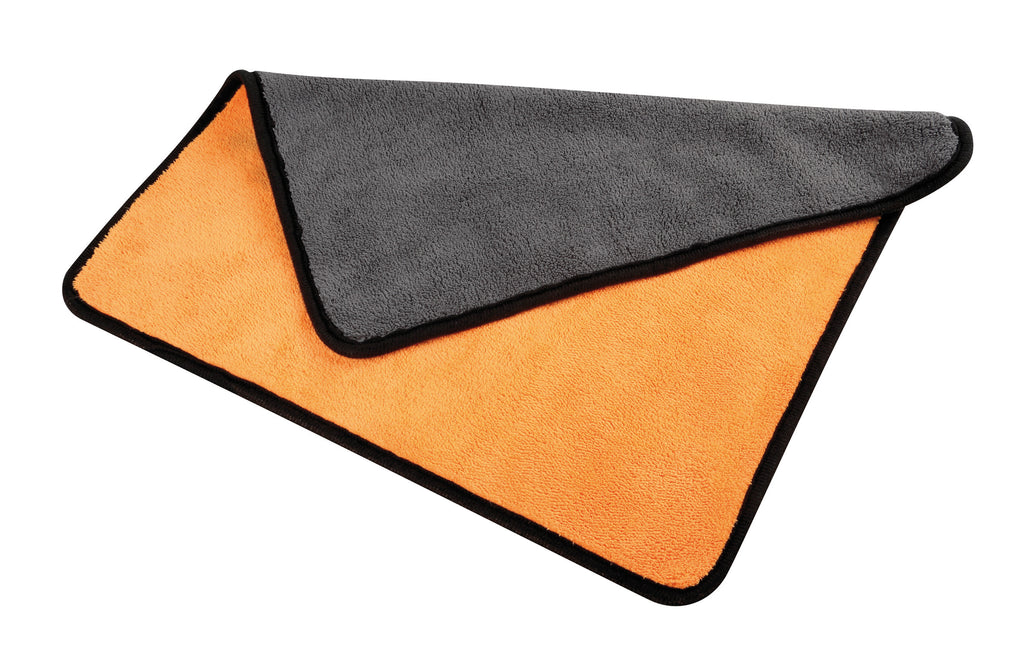 Premium Quality, panno in microfibra double-face - 40x40 cm - Grigio/Arancio