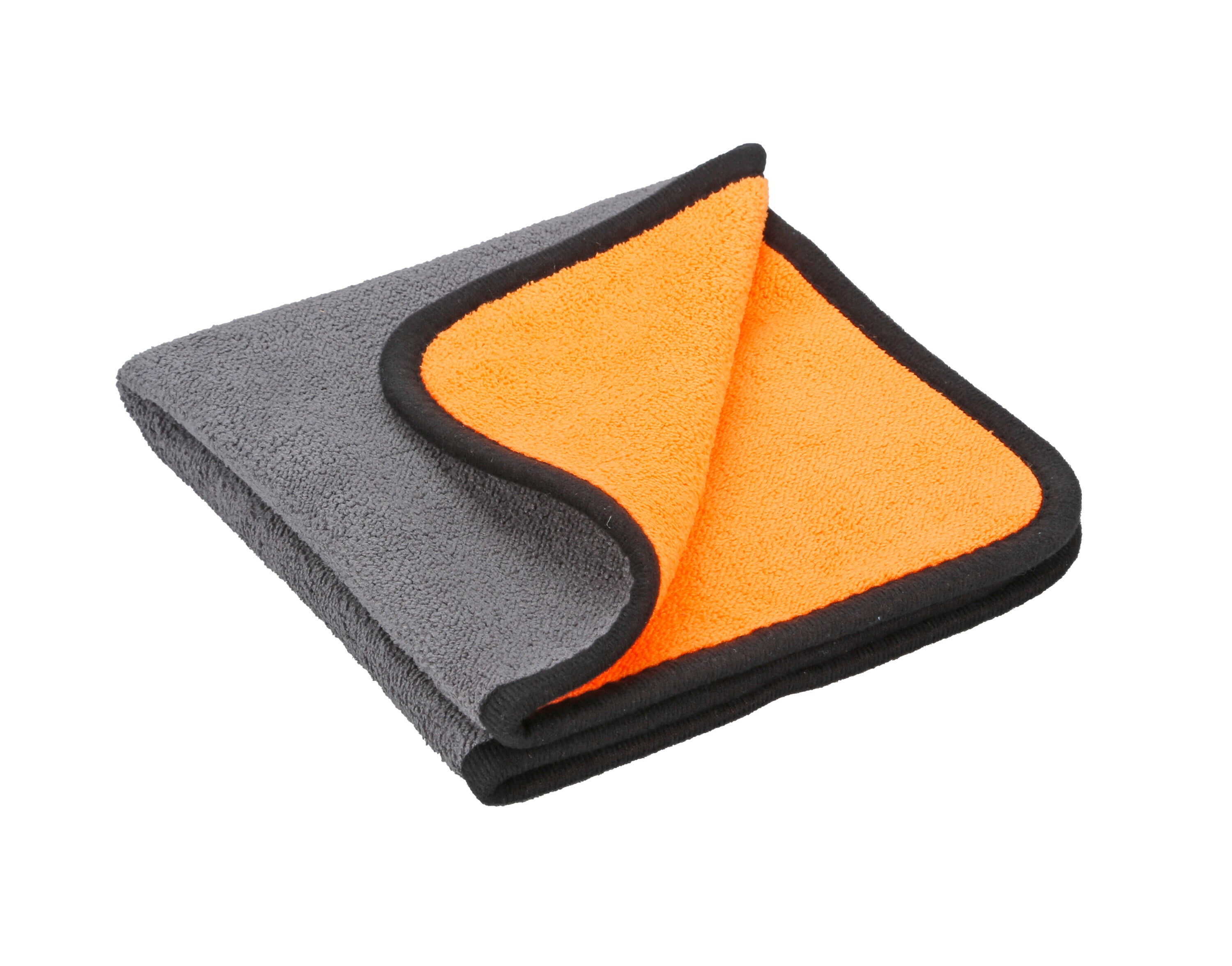 Premium Quality, panno in microfibra double-face - 40x40 cm - Grigio/Arancio