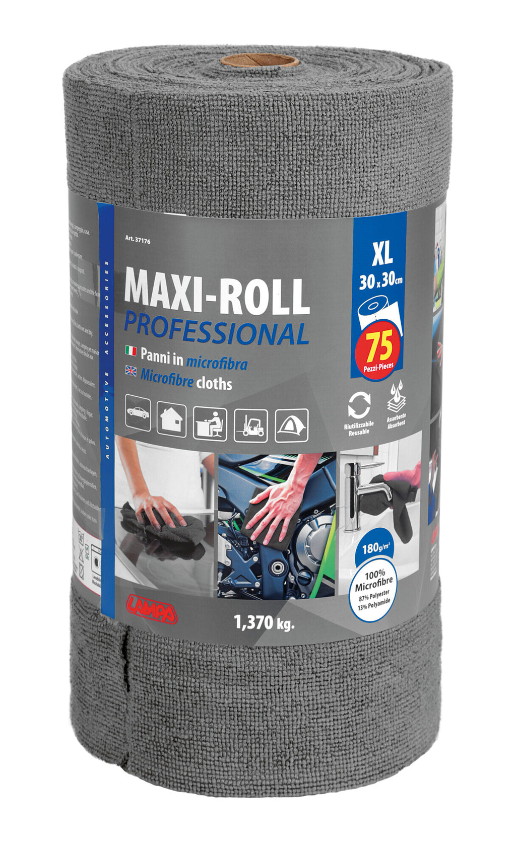 Maxi-Roll Professional, panni microfibra - 30x30 cm - 75 strappi