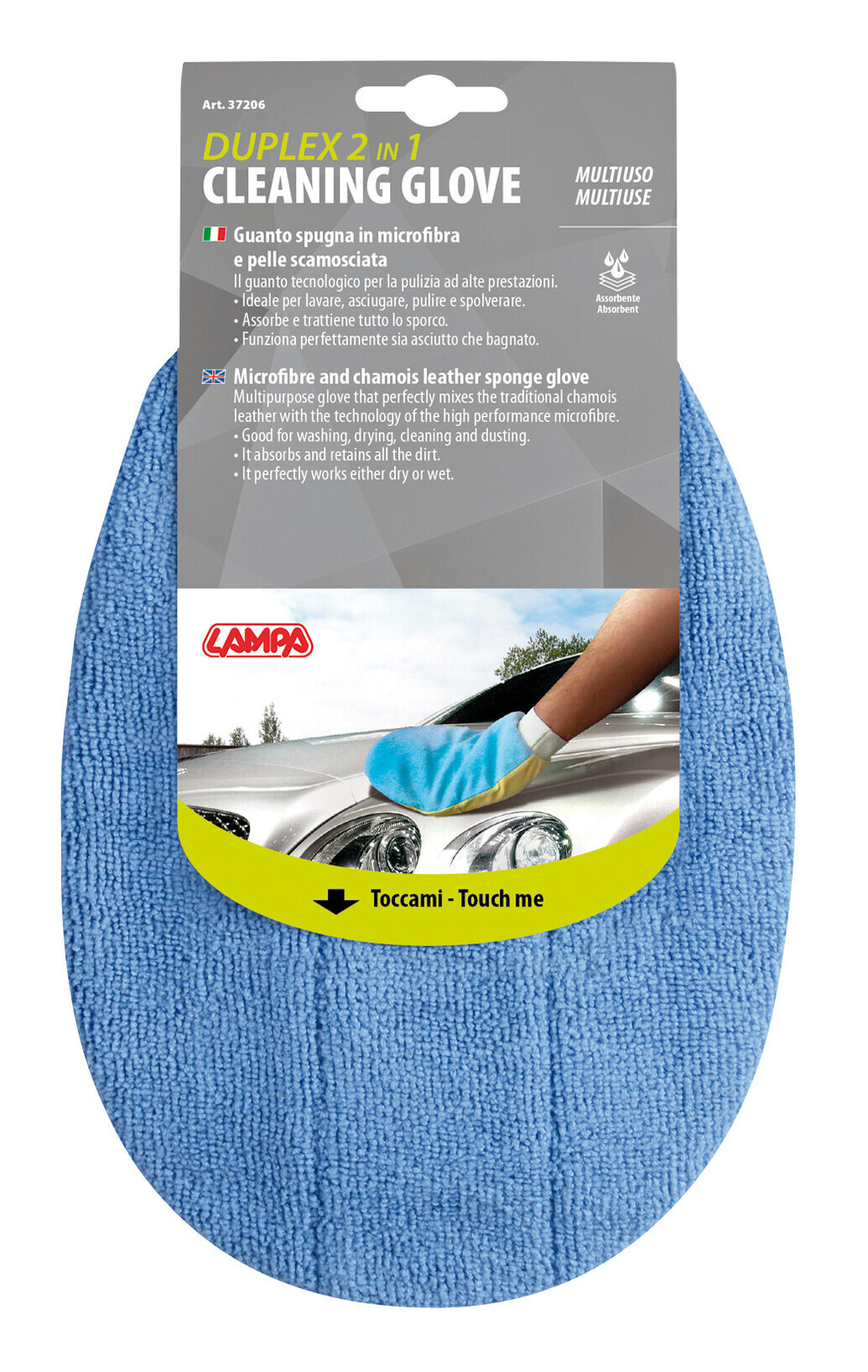 Duplex 2 in 1, guanto-spugna