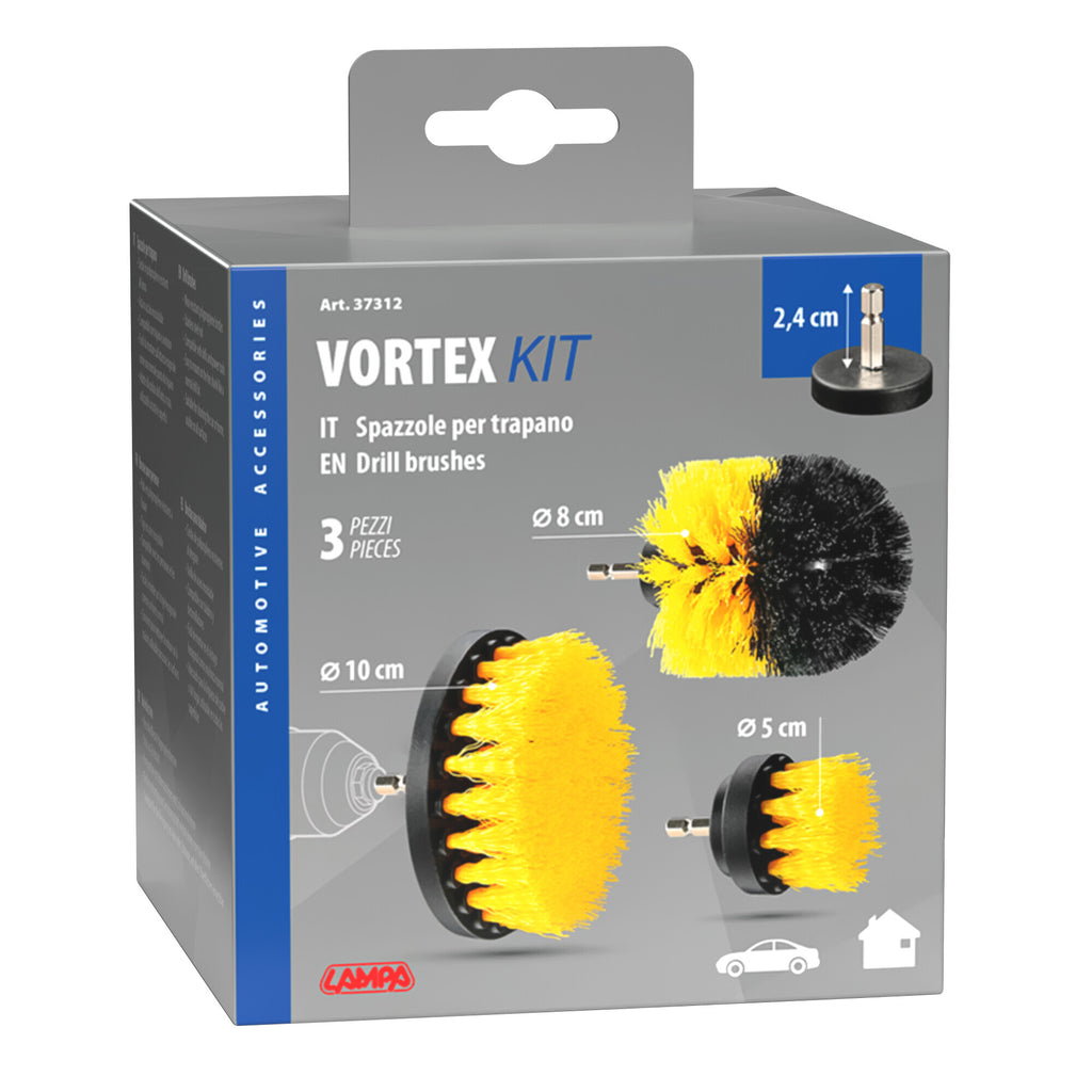 Vortex Kit 3 spazzole per trapano - Ø 10 / 8 / 5 cm