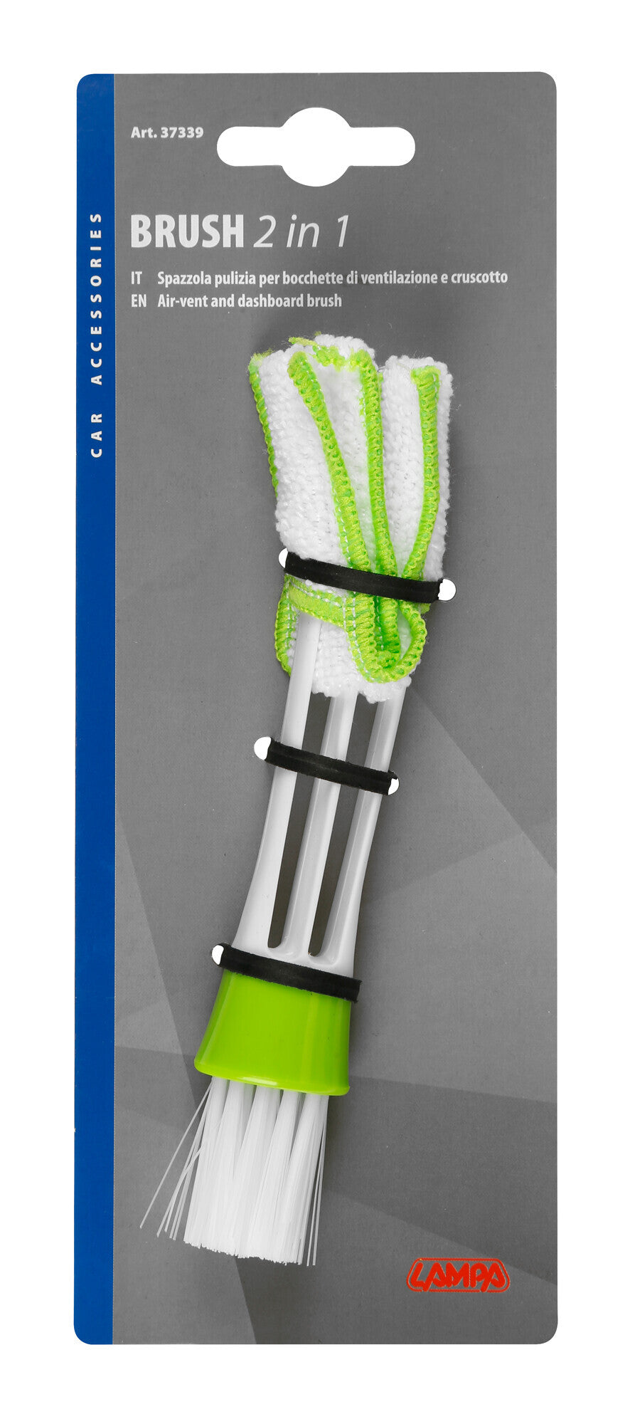 Brush 2 in 1, spazzola pulizia per bocchette di ventilazione e cruscotto