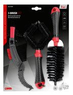 Set 3 spazzole per pulizia moto e ciclo