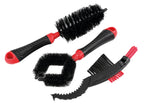 Set 3 spazzole per pulizia moto e ciclo