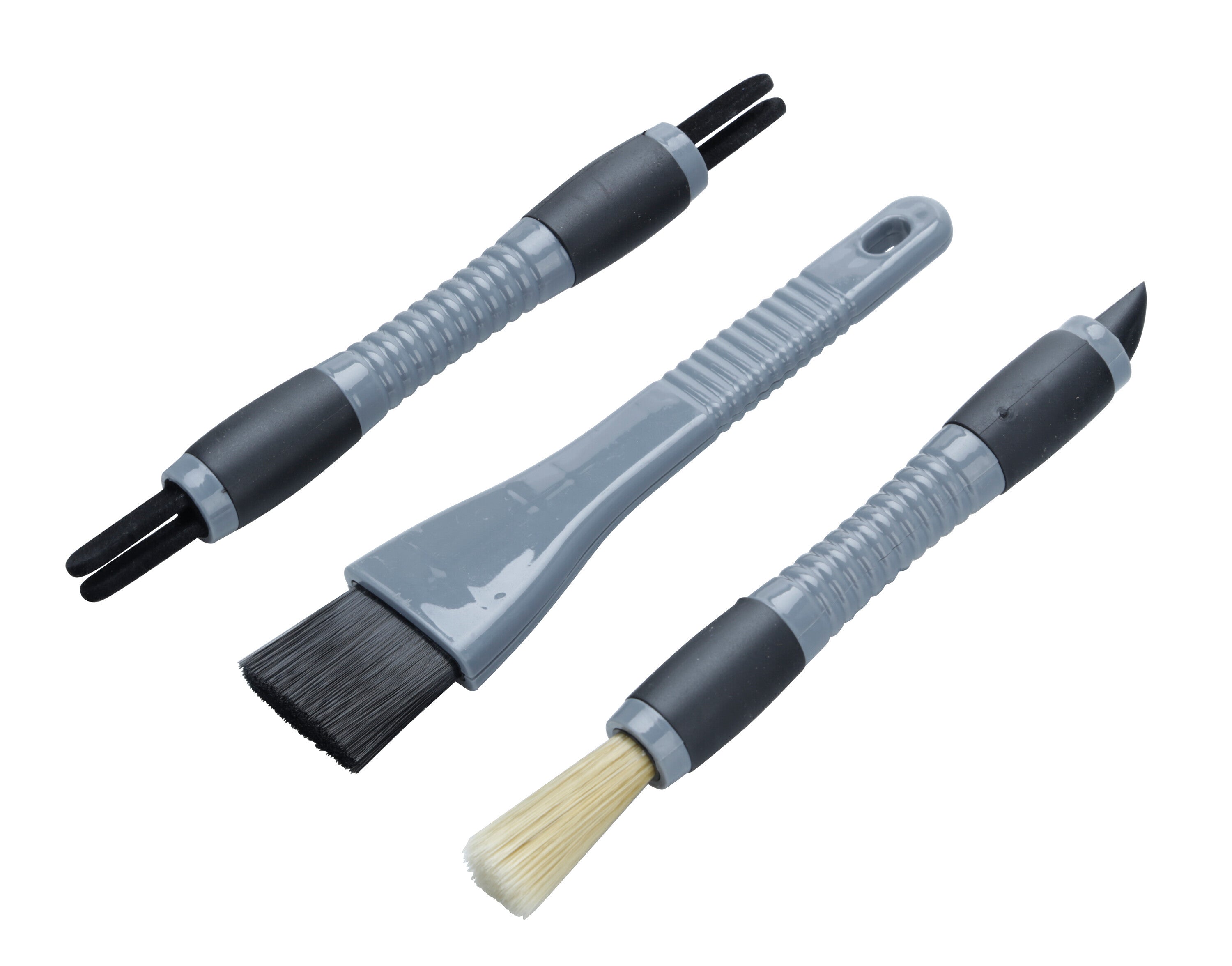 Kit 3 spazzole per pulizia interni auto