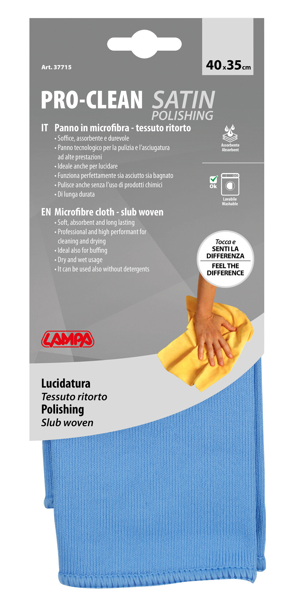 Pro-Clean - 40x35 cm - Panno lucidatura - Tessuto ritorto