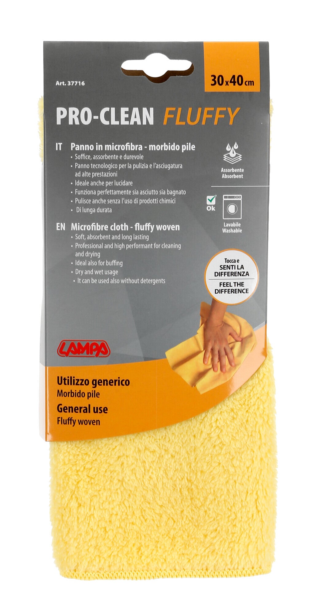 Pro-Clean - 30x40 cm - Panno delicato - Tessuto in morbido pile