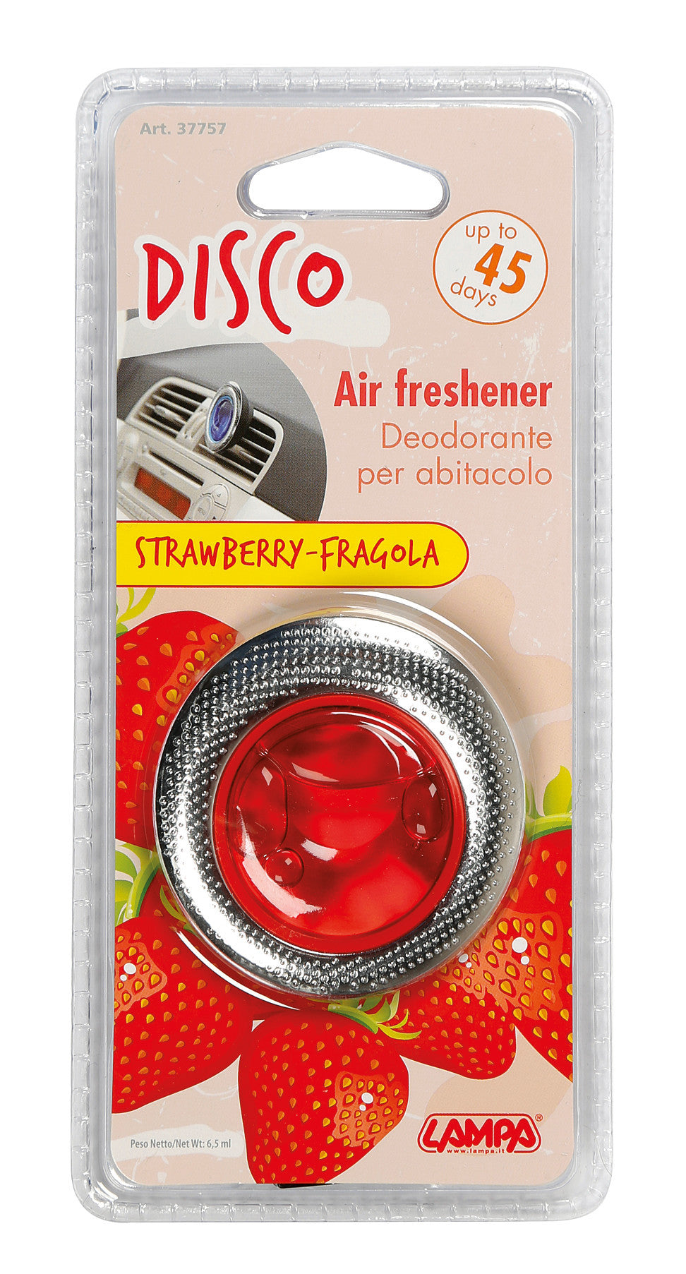 Disco, deodorante per abitacolo - 6,5 ml - Fragola