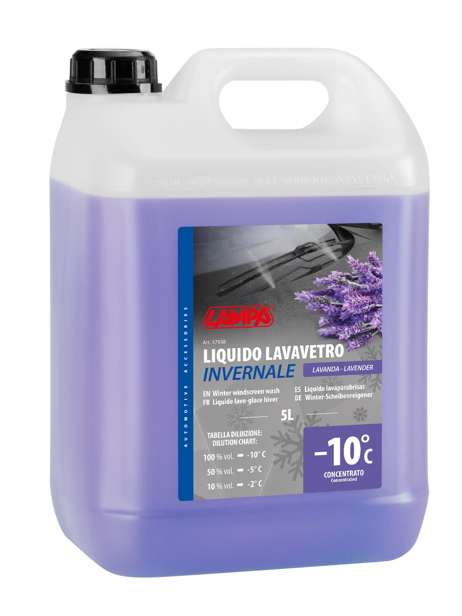 Liquido lavavetro invernale profumato (-10°C) - Lavanda - 5000 ml