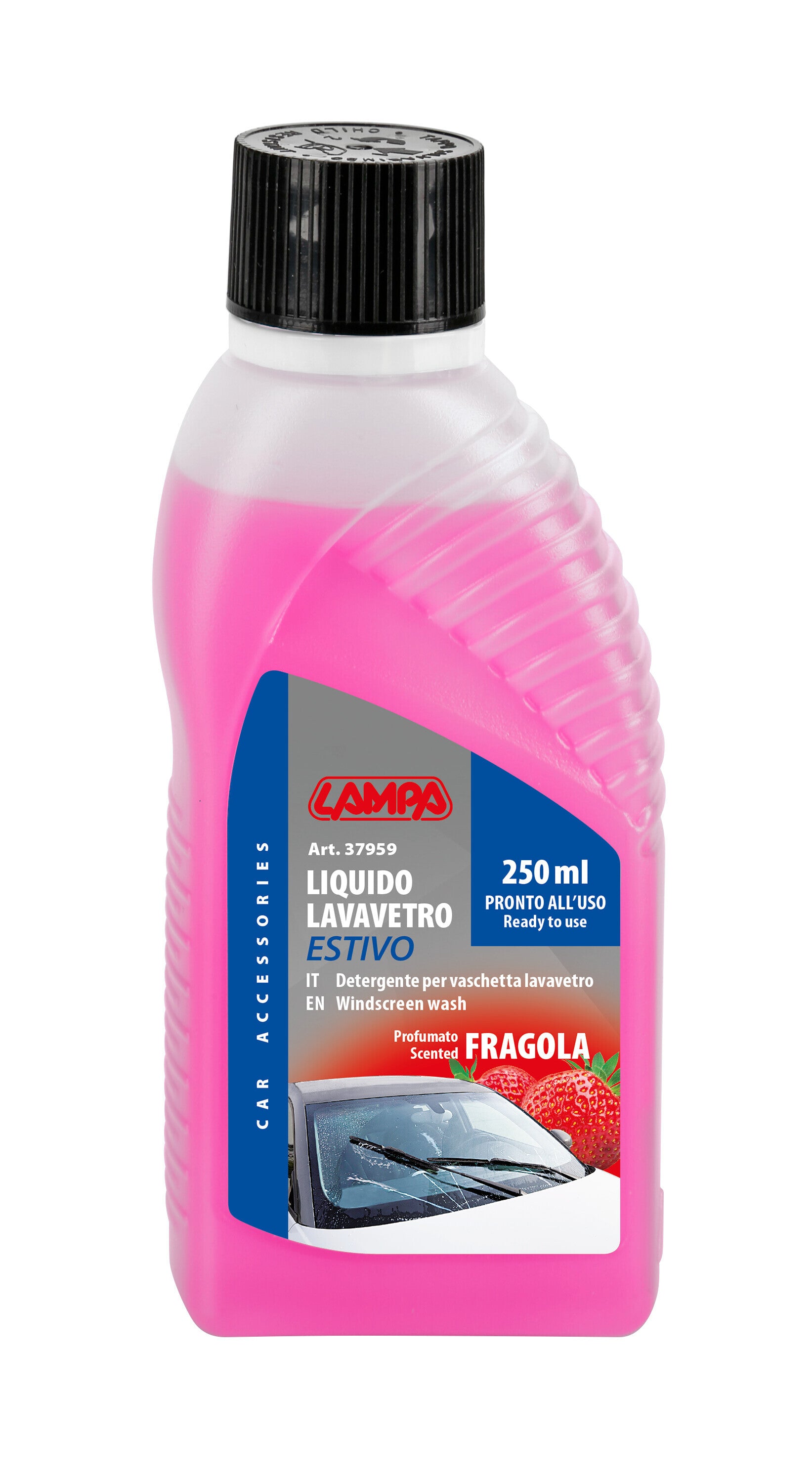 Liquido lavavetro estivo profumato, pronto all'uso - Fragola - 250 ml