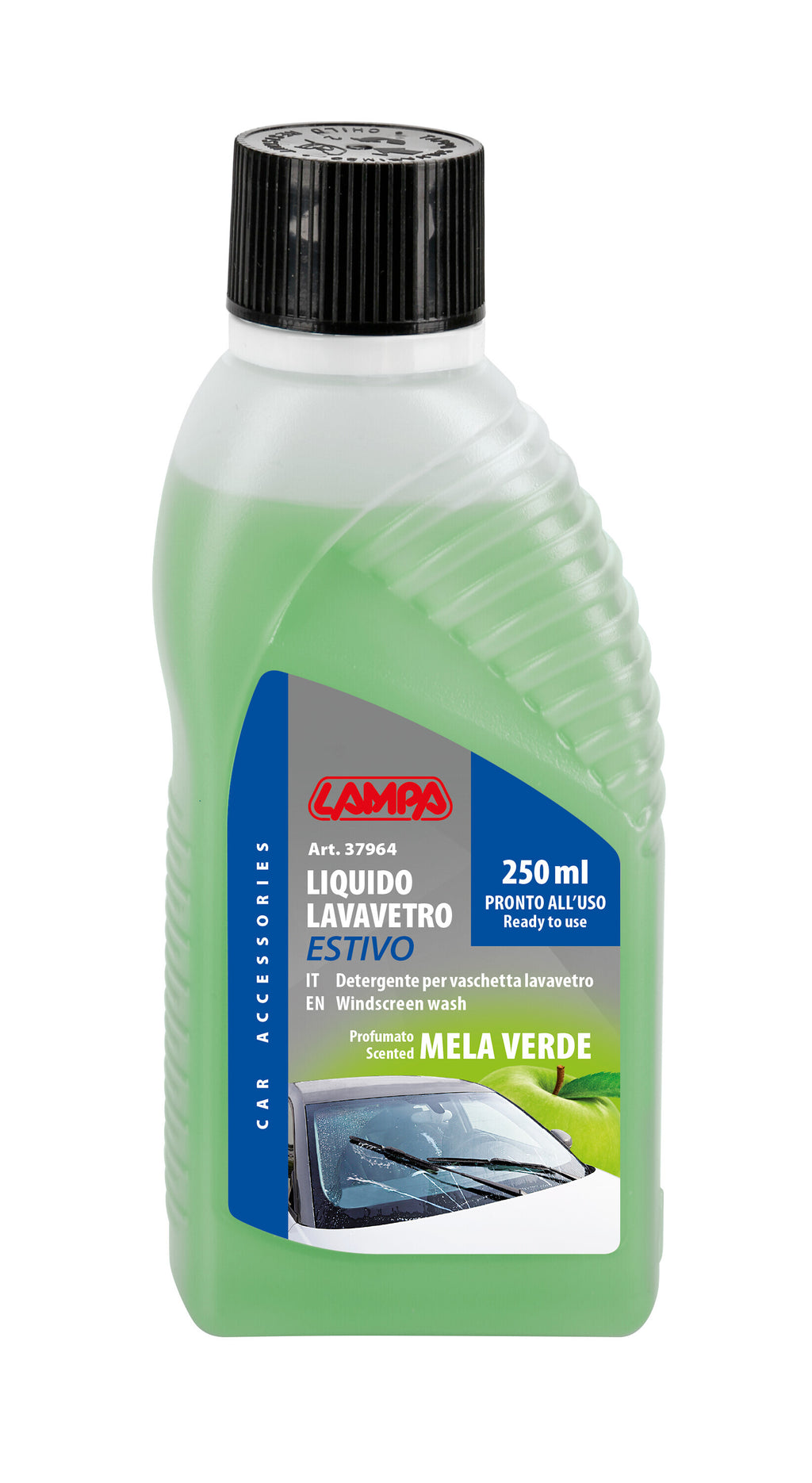 Liquido lavavetro estivo profumato, pronto all'uso - Mela Verde - 250 ml