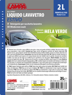 Liquido lavavetro estivo profumato, pronto all'uso - Mela Verde - 2000 ml