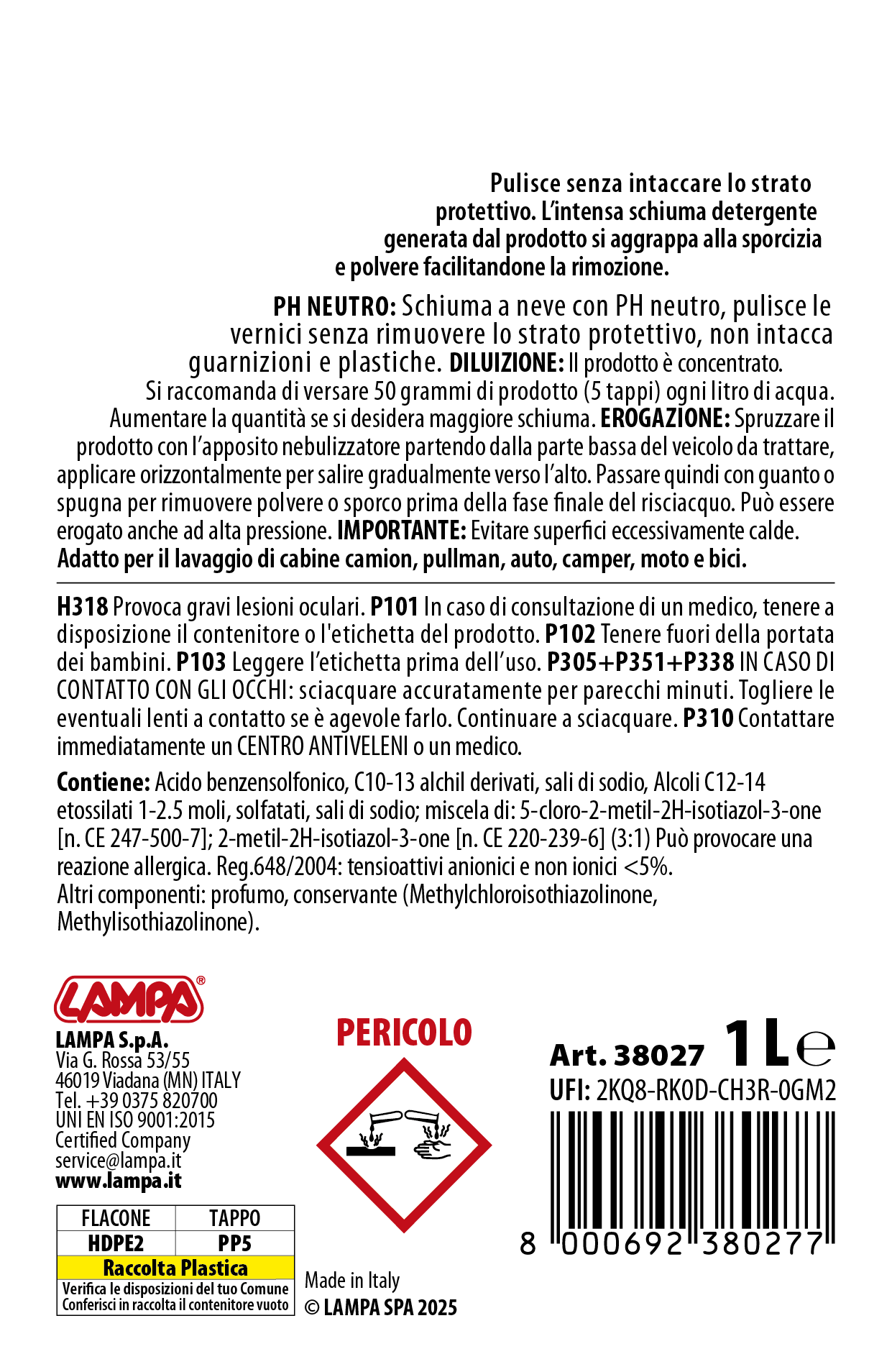 Shampoo super schiuma concentrato - 1 L
