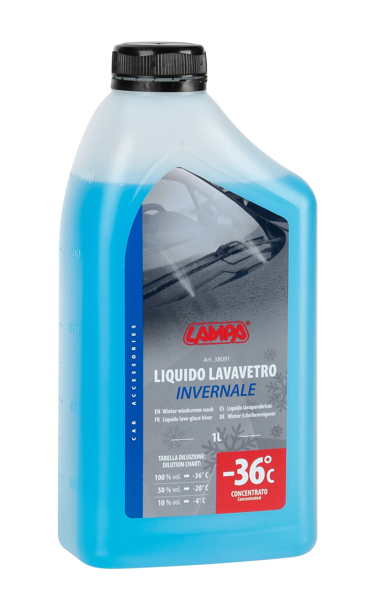Liquido lavavetro invernale, concentrato (-36°C) - 1000 ml