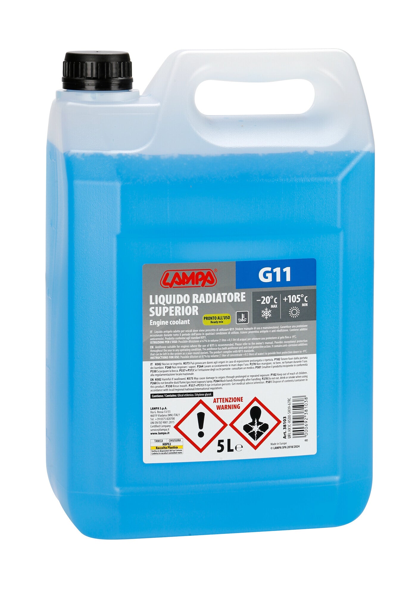 Superior-Blu G11, liquido radiatore - (-20°C / +105°C) - 5 L