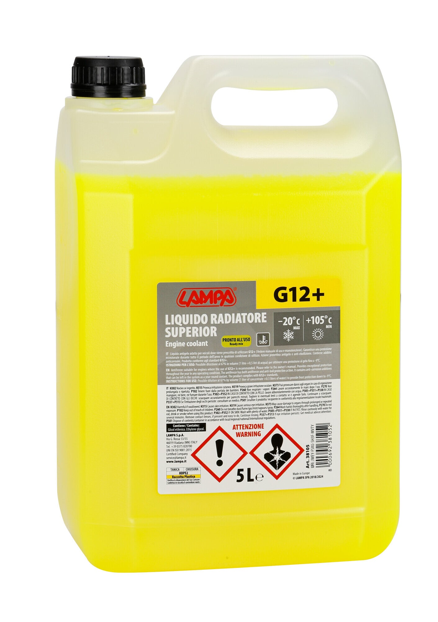 Superior-Giallo G12+, liquido radiatore - (-20°C/+105°C) - 5 L