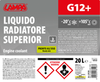 Superior-Rosso G12+, liquido radiatore - (-20°C/+105°C) - 20 L