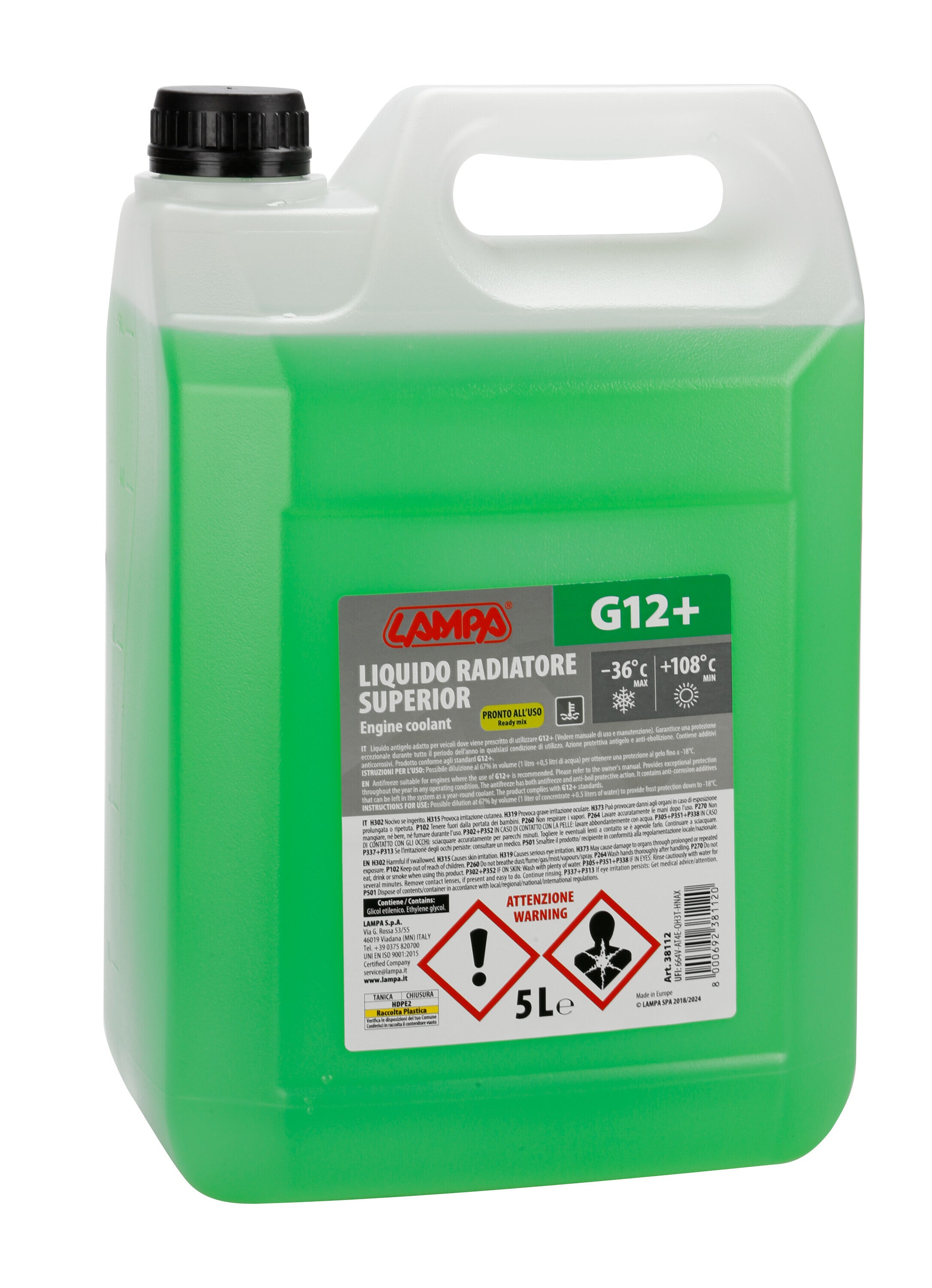 Superior-Verde G12+, liquido radiatore - (-36°C/+108°C) - 5 L