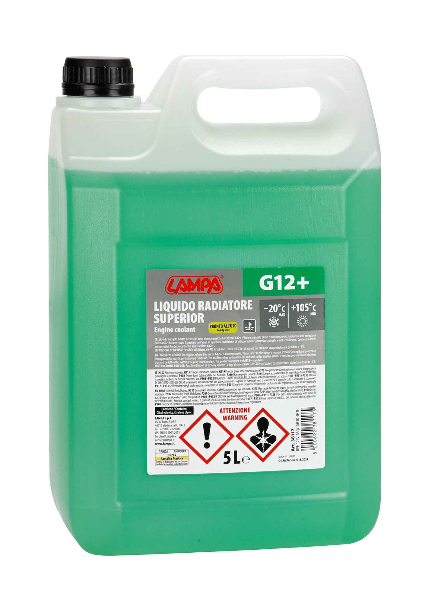 Superior-Verde G12+, liquido radiatore - (-20°C/+105°C) - 5 L