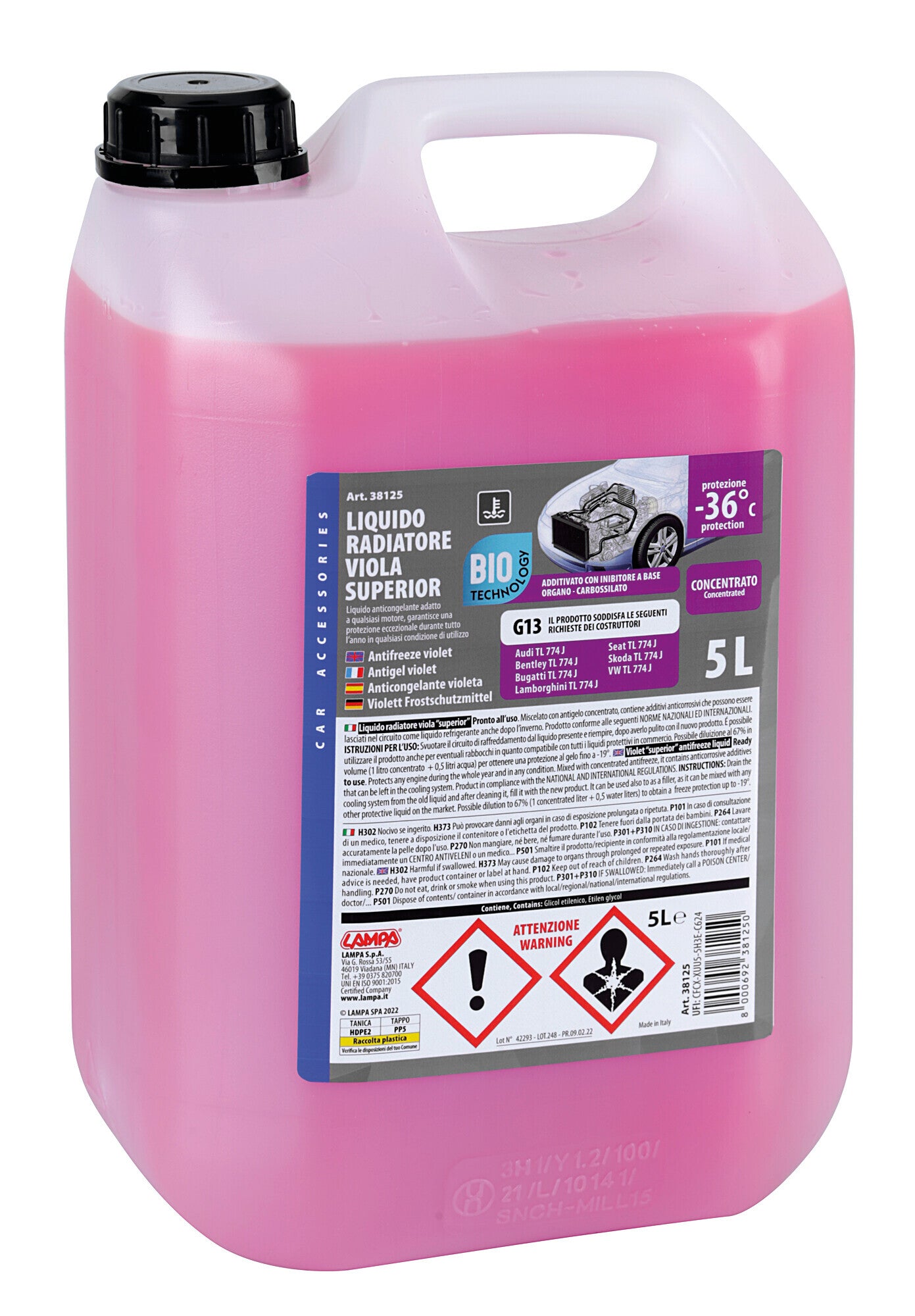 Superior-Viola G13, liquido radiatore - (-36°C/+108°C) - 5 L