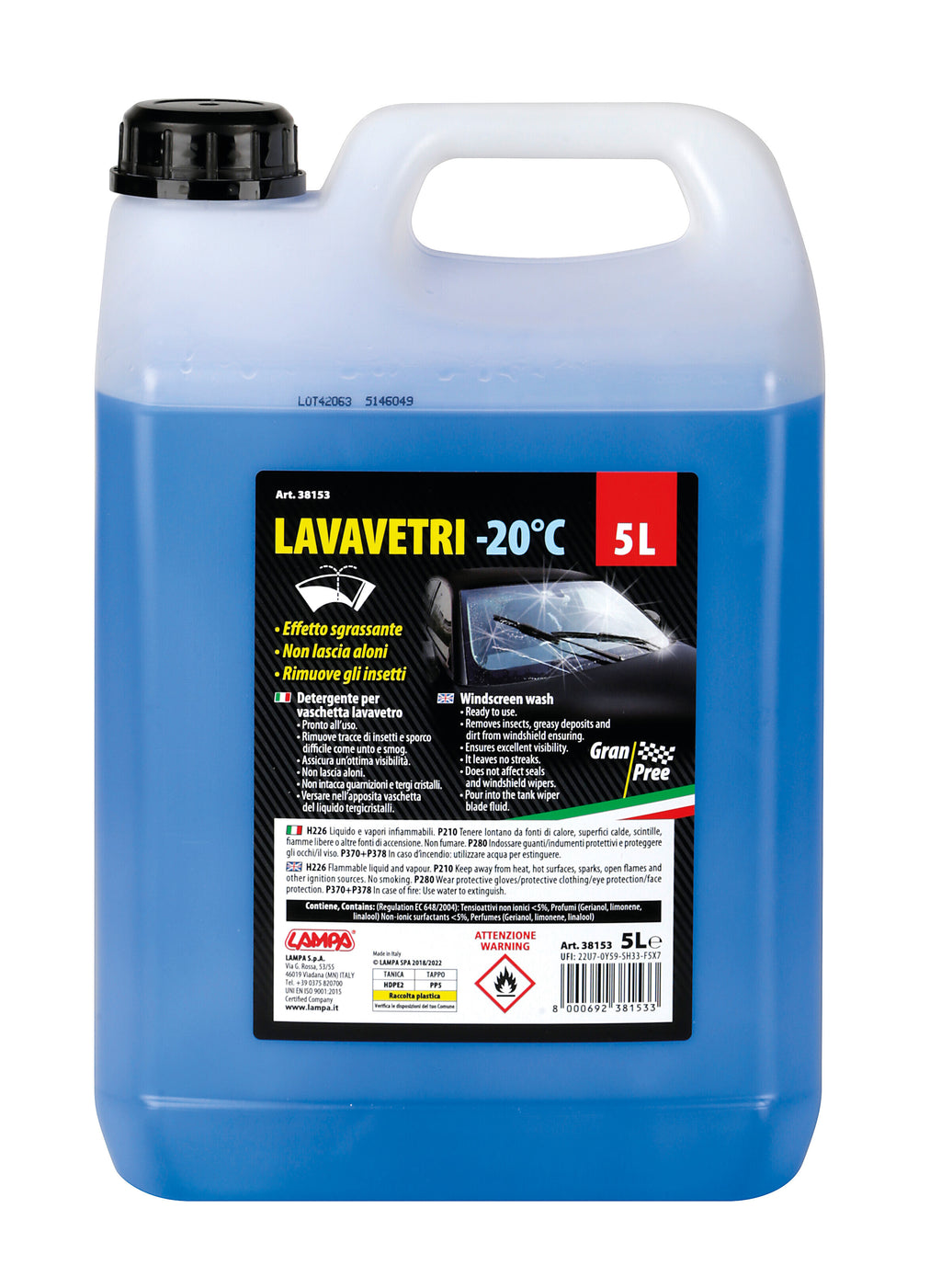 Gran-Pree, liquido lavavetro (-20°C) - 5000 ml