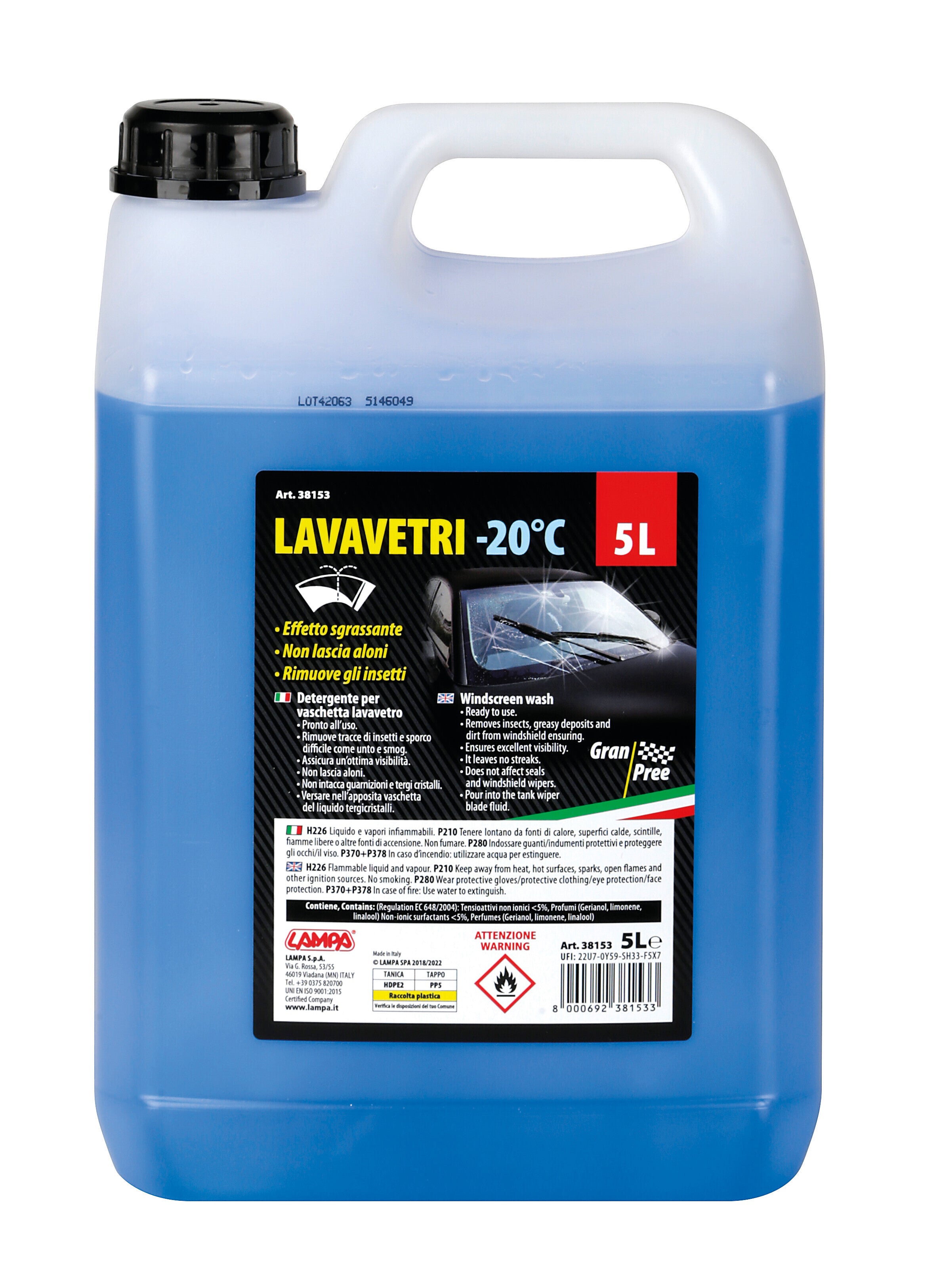 Gran-Pree, liquido lavavetro (-20°C) - 5000 ml